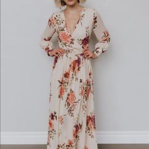 Baltic Born Lydia Maxi dress (Ivory, Floral)